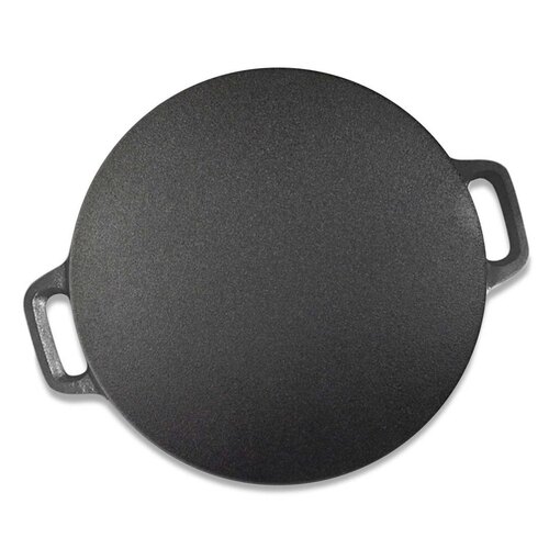 37cm Cast Iron Induction Crepes Pan Baking Cookie Pancake Pizza Bakeware