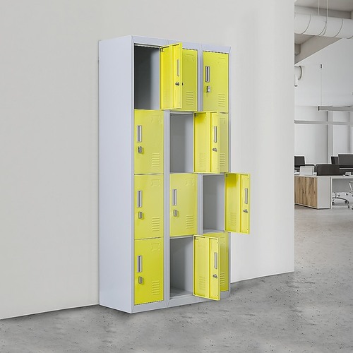 12-Door Locker for Office Gym Shed School Home Storage