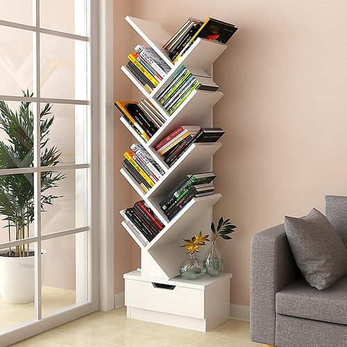 Tree Bookshelf Bookcase Book Organizer Multipurpose Shelf Display Racks