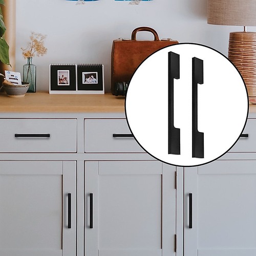 Kitchen Handle Cabinet Cupboard Door Drawer Handles square Black furniture pulls