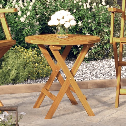 Bistro Table Ø46x47 cm Solid Acacia Wood
