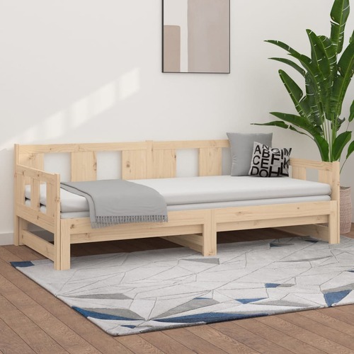 Devizes Pull-out Day Bed Solid Wood Pine 2x(92x187) cm