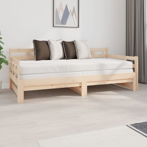 Havelock Pull-out Day Bed Solid Wood Pine 2x(92x187) cm