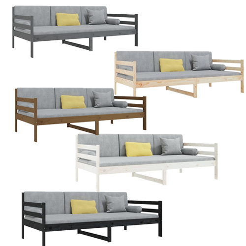 Ramapo Day Bed 92x187 cm Single Bed Size Solid Wood Pine