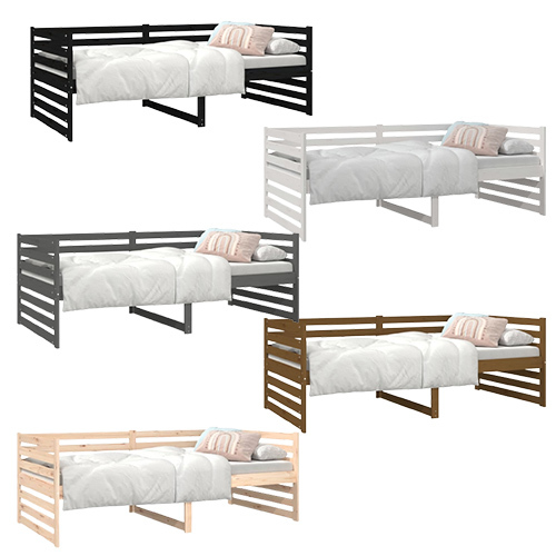 Brownsburg Day Bed 92x187 cm Single Bed Size Solid Wood Pine