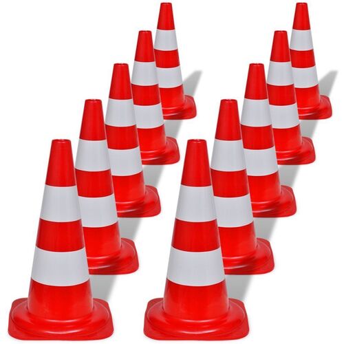Reflective Traffic Cones Red and White 50 cm