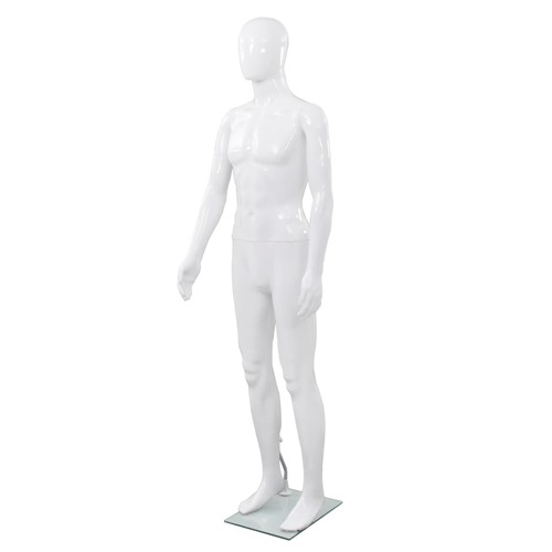 Full Body Mannequin with Glass Base Glossy 185 cm
