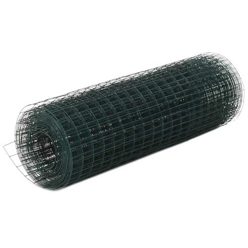 Chicken Wire Fence Steel with PVC Coating Green