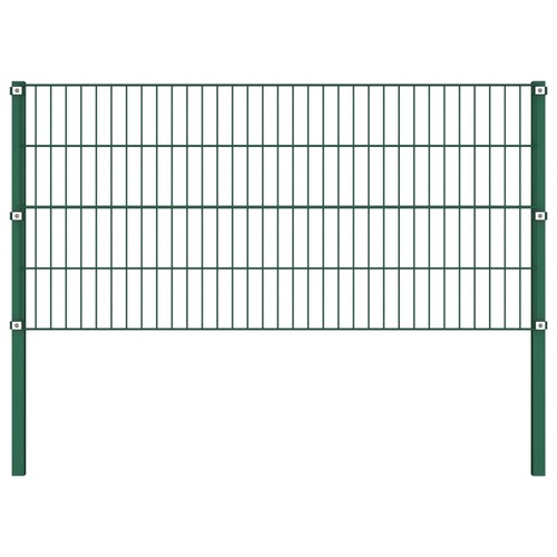 Fence Panel with Posts Iron Green