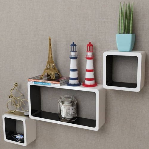 MDF Floating Wall Display Shelf Cubes Book/DVD Storage
