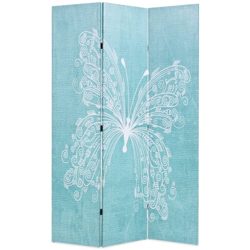Stratton Folding Room Divider Butterfly Blue