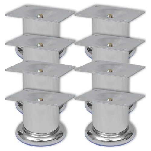 Suwanee Round Sofa Legs 8 pcs Chrome