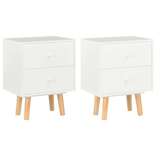 Eureka Bedside Cabinets 2 pcs 40x30x50 cm Solid Pinewood