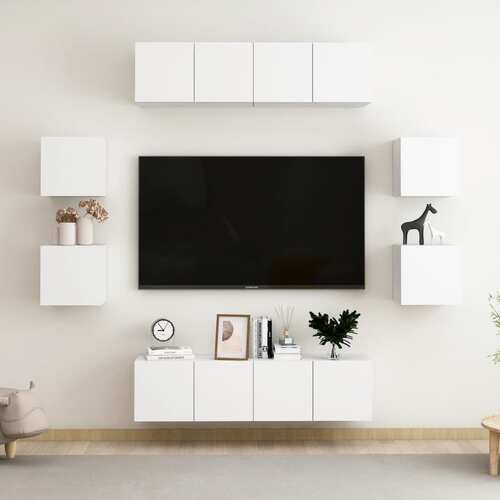 Adams 8 Piece TV Cabinet Set Engineered Wood