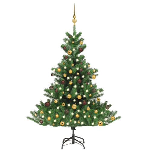 Nordmann Fir Artificial Christmas Tree LED&Ball Set Green