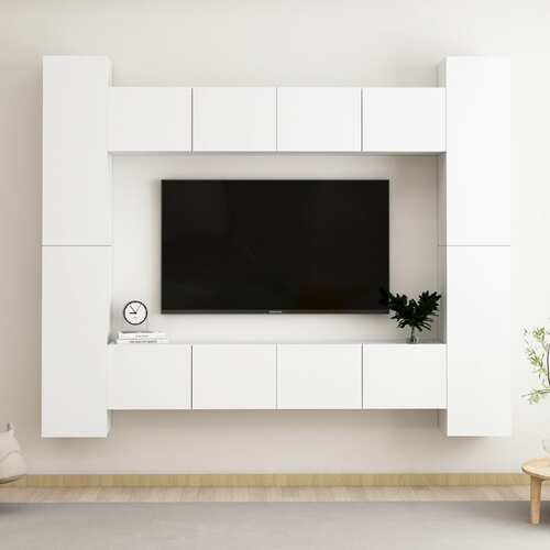 Caledonia 8 Piece TV Cabinet Set Engineered Wood