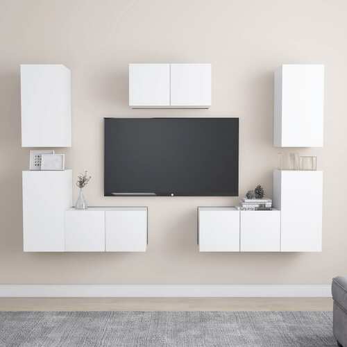 Burnham 7 Piece TV Cabinet Set Engineered Wood