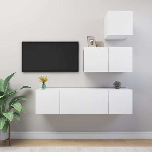 Chamblee 4 Piece TV Cabinet Set Engineered Wood
