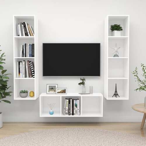 Berlin 3 Piece TV Cabinet Set Engineered Wood