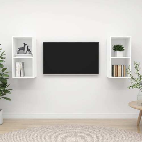 Bridgford Wall-mounted TV Cabinets 2 pcs Engineered Wood