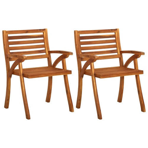 Garden Chairs Solid Acacia Wood