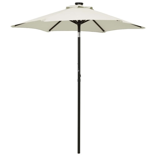 Parasol with LED Lights 200x211 cm Aluminium