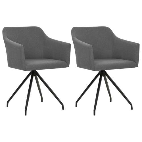 Swivel Dining Chairs 2 pcs Fabric
