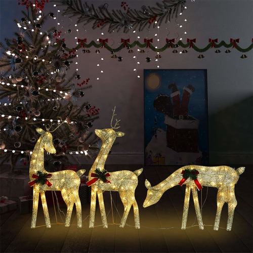Christmas Reindeer Family 270x7x90 cm Mesh
