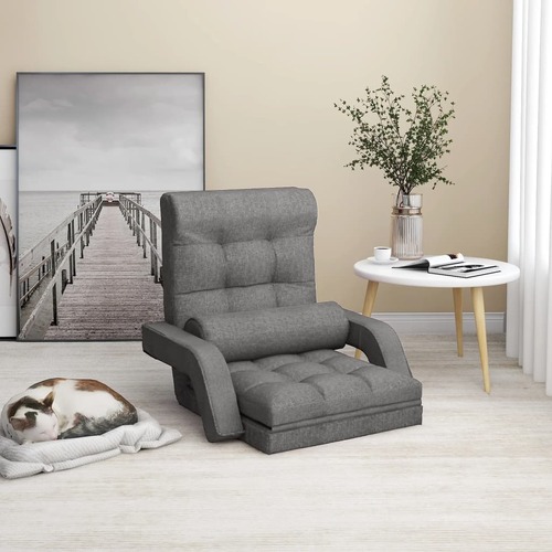 Folding Floor Chair with Bed Function Fabric