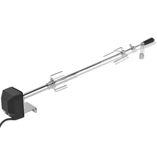 BBQ Rotisserie Spit with Motor Steel