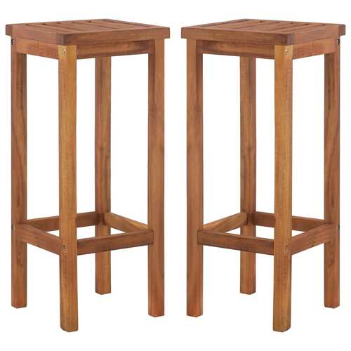 Bar Chairs Solid Acacia Wood