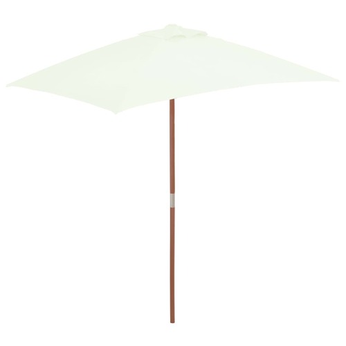 Outdoor Parasol with Wooden Pole 150x200 cm