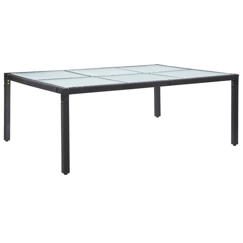 Outdoor Dining Table 200x150x74 cm Poly Rattan