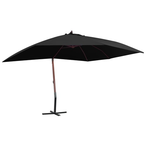 Hanging Parasol with Wooden Pole 400x300 cm
