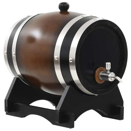 Wine Barrel with Tap Solid Pinewood