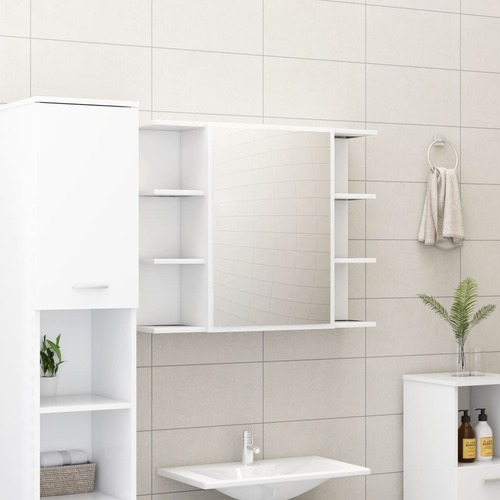 Bathroom Mirror Cabinet 80x20.5x64 cm Engineered Wood