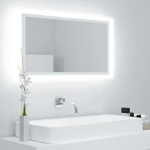 LED Bathroom Mirror 80x8.5x37 cm Acrylic