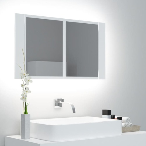 LED Bathroom Mirror Cabinet 80x12x45 cm