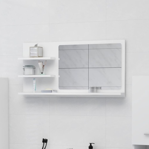 Bathroom Mirror 90x10.5x45 cm Engineered Wood