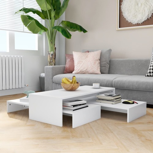 Nesting Coffee Table Set 100x100x26.5 cm Engineered Wood