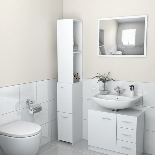 Bathroom Cabinet 25x25x170 cm Engineered Wood