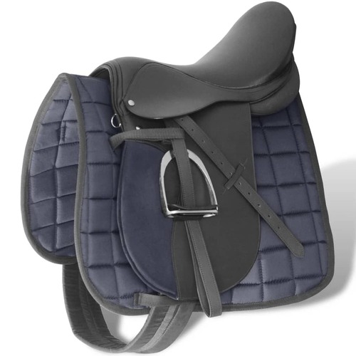 Horse Riding Saddle Set Real Leather 5-in-1