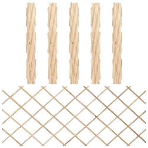 Trellis Fences 5 pcs Solid Firwood