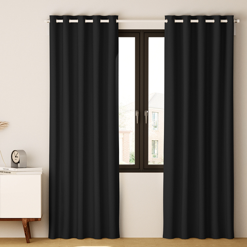 2X Blockout Curtains Blackout Window Curtain Eyelet