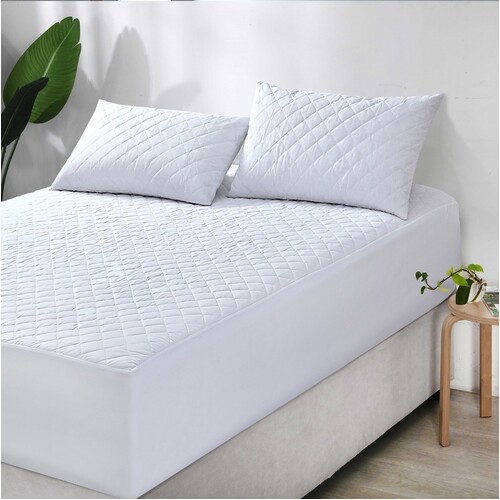 Elan Linen 100% Cotton Quilted Fully Fitted 50cm Deep Waterproof Mattress Protector