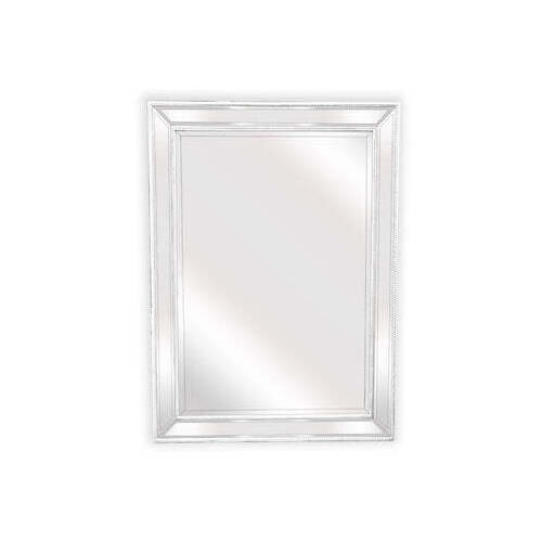 White Beaded Framed Mirror