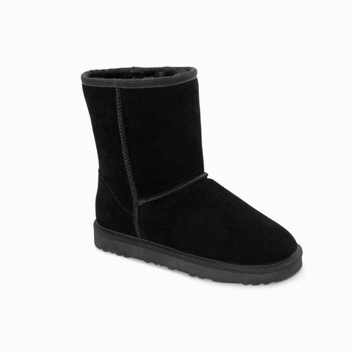 Ugg Boots Genuine Australian Sheepskin Unisex Short Classic Suede (Black)