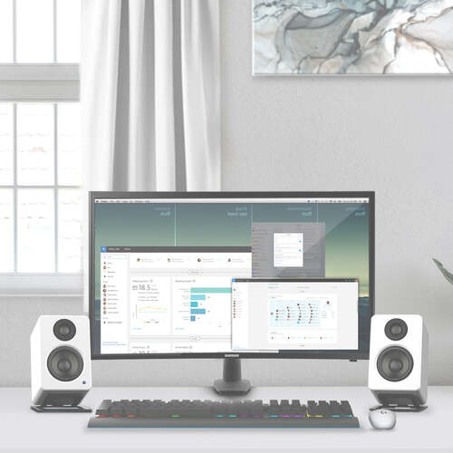Kanto S2 Angled Desktop Speaker Stands for Speakers - Pair