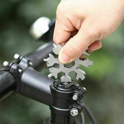 18 in 1 Multi-tool Snowflake Bottle Opener Stainless Keychain Wrench Screwdriver