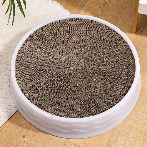 Cat Claw Plate Wear-Resistant Replaceable Round Corrugated Paper Pet Toy 